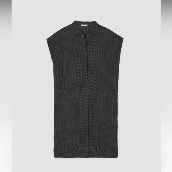 Eileen Fisher Puckered Organic Linen Shirtdress

Boxy Fit, Knee Length - Picture 5 of 5